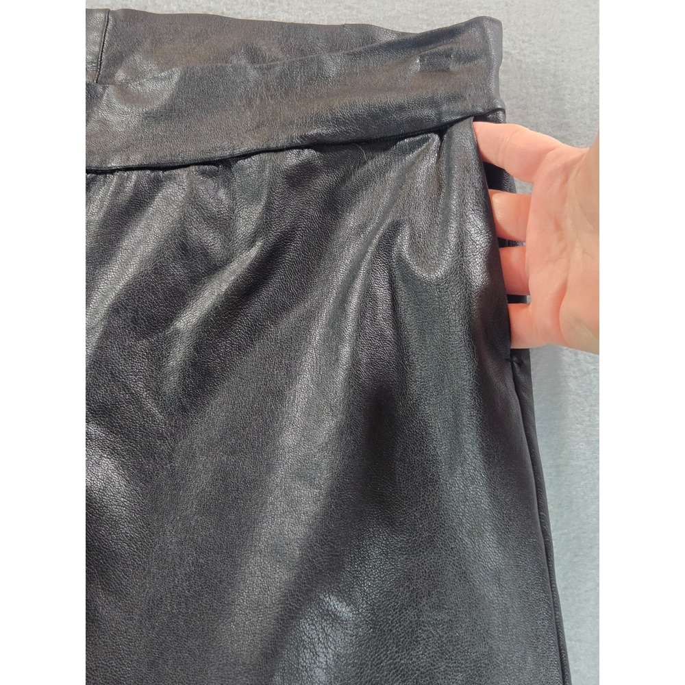 Commando Faux Leather Joggers Womens XL Black High Rise Tapered Elastic Cuffs - Picture 3 of 6